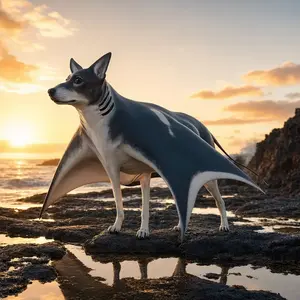 Dog + Manta ray